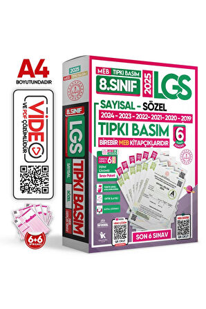 2025 8.sınıf Lgs 6lı Tıpkı Basım Çıkmış Soru ve 6lı Tüm Yıl Deneme Paketi Dijital Çözümlü TG