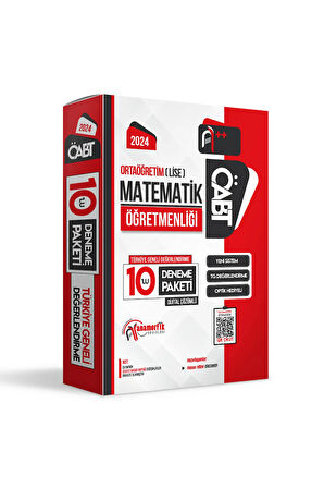 2024 Öabt Lise-ortaöğretim Matematik Öğretmenliği 10lu Çözümlü Paket Deneme Tg Anamorfik Yayınları