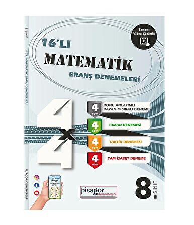 Zeka Küpü PİSAGOR 8.Sınıf LGS Matematik 16'lı Deneme - LGS Deneme