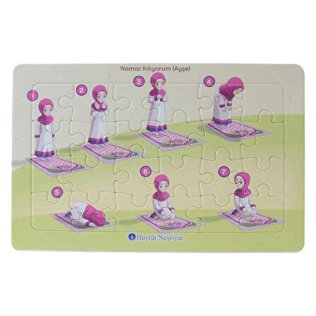 Ayşe Namaz Kılıyor 4+ Yaş Büyük Boy Puzzle 24 Parça