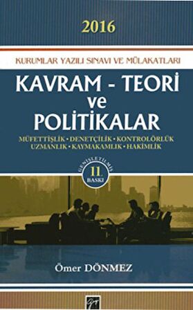 Kavram Teori ve Politikalar - 2017 Kurumlar Yazılı Sınavı ve Mülakatları