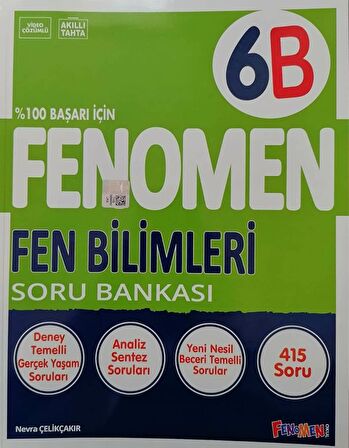 Fenomen 6.Sınıf Yeni Fen Bilimleri - B - Soru Bankası - gmf