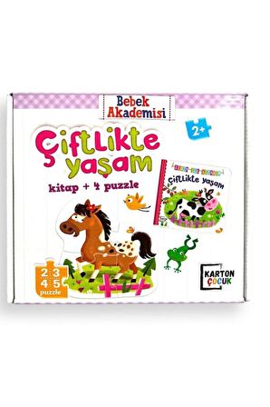 Karatay Yayınları Bebek Akademisi Çiftlikte Yaşam Kitap+Puzzle