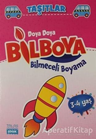 Taşıtlar - Doya Doya Bil Boya Bilmeceleri Boyama (3-4 Yaş)