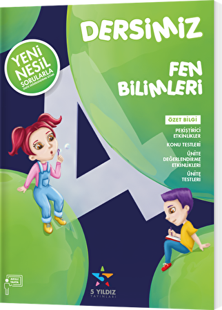 5 Yıldız Yayınları 4. Sınıf Fen Bilimleri Etkinlikli Soru Bankası