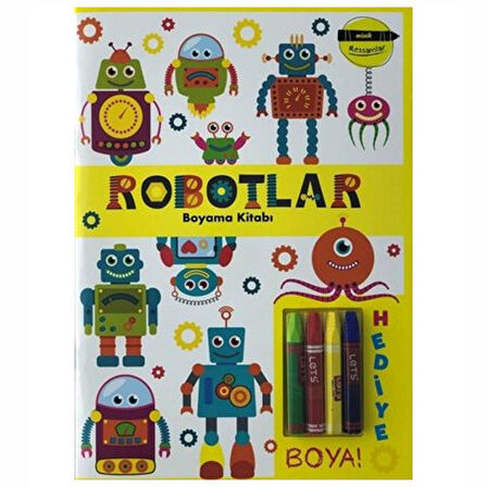 Robotlar Boyama Kitabı - Minik Ressamlar