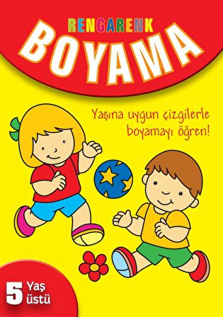 Rengarenk Boyama - 5 Yaş Üstü - Sarı Kitap