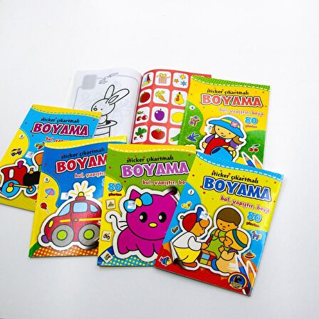 Sticker Çıkartmalı Boyama (6 Kitap Takım)