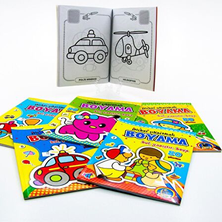 Sticker Çıkartmalı Boyama (6 Kitap Takım)