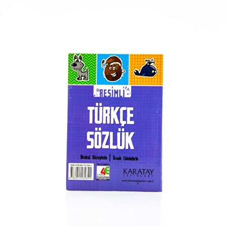 Resimli Türkçe Sözlük Cep Boy, TDK ONAYLI, Renkli, 1. Hamur, Karton Kapak, 10x14cm