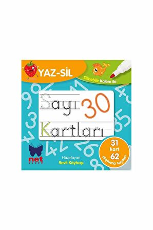 Net Kitap Yaz-Sil Sayı Kartları