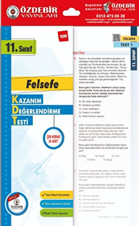 11. Sınıf Felsefe Kazanım Değerlendirme Yaprak Testi