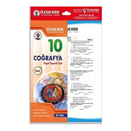 10. Sınıf Coğrafya Yaprak Test