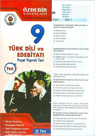 9. Sınıf Türk Dili ve Edebiyatı Yaprak Test