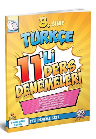 Koza Karaca 8. Sınıf Türkçe 11'li Ders Denemeleri