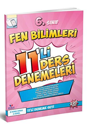 Koza Karaca 6.sınıf Fen Bilimleri 11'li Ders Denemeleri