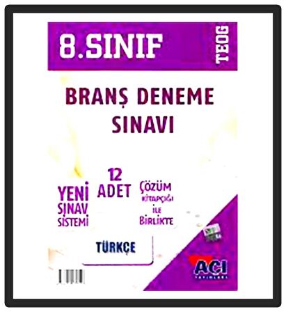 Açı 8.Sınıf Türkçe Branş Deneme Sınavı