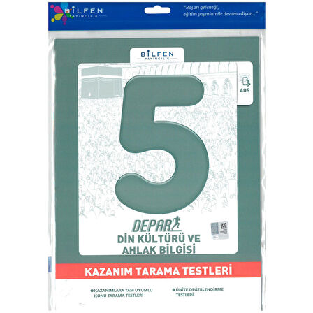 Bilfen Yayınları 5.Sınıf Din Kültürü ve Ahlak Bilgisi Depar Kazanım Tarama Testleri