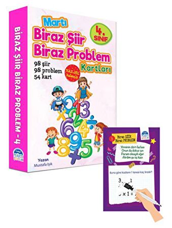 4. Sınıf Biraz Şiir Biraz Problem Kartları - Yaz Sil Kalemli