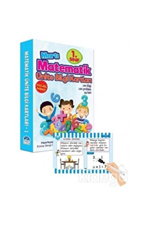 1. Sınıf Matematik Ünite Bilgi Kartları - Yaz Sil Kalemli