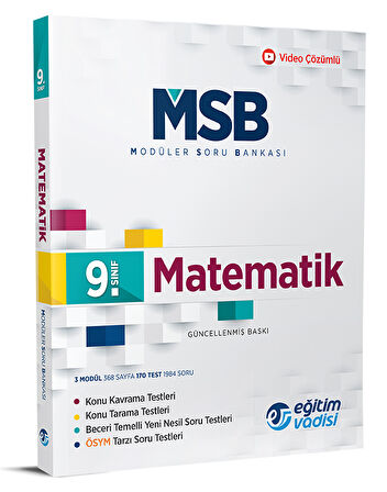 9. Sınıf Matematik Güncel MSB Modüler Soru Bankası