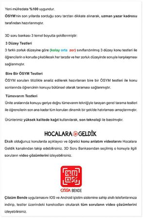 TYT 3D Tarih Tamamı Video Çözümlü Soru Bankası 3D Yayınları