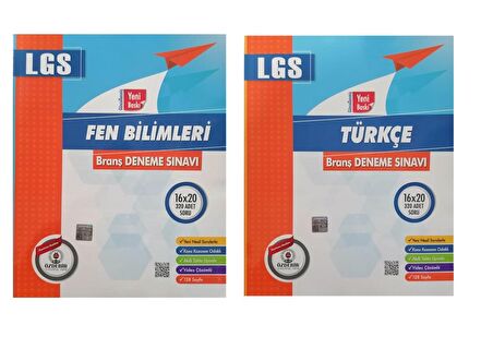 Özdebir 8.Sınıf LGS Fen Bilimleri + Türkçe 16'lı Deneme Seti