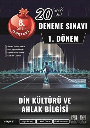 Nartest 8.Sınıf LGS 1.Dönem Gri Mod Din Kültürü 20 Deneme- LGS 1.Dönem