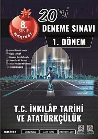 Nartest 8.Sınıf LGS 1.Dönem Gri Mod İnkılap Tarihi 20 Deneme - LGS 1.Dönem