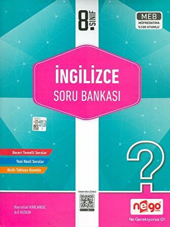 8.Sınıf İngilizce Soru Bankası Nego Yayınları