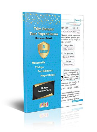 Kaliteli Eğitim Yayınları 3. Sınıf Tüm Dersler Kazanım Odaklı Test Yapraklarım