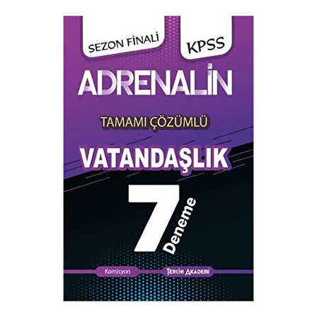 KPSS Adrenalin Vatandaşlık Tamamı Çözümlü Soru Bankası