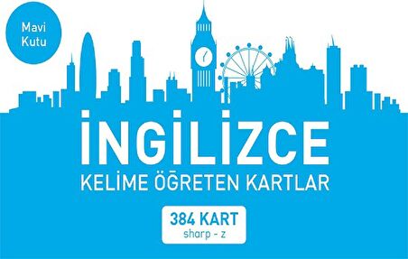İngilizce Kelime Öğreten Kartlar Mavi Kutu (Sharp-z)