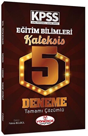 KPSS Eğitim Bilimleri Kateksis Çözümlü 5 Deneme