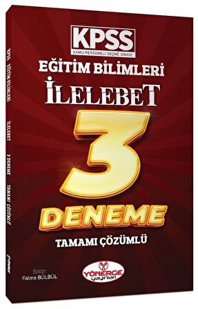 KPSS Eğitim Bilimleri İlelebet 3 Deneme Çözümlü