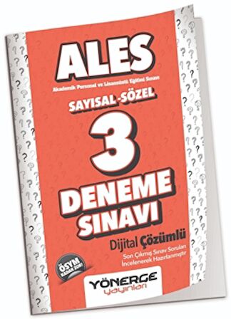 ALES 3 Deneme Çözümlü