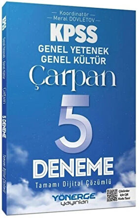 KPSS Genel Yetenek Genel Kültür Çarpan 5 Deneme Çözümlü