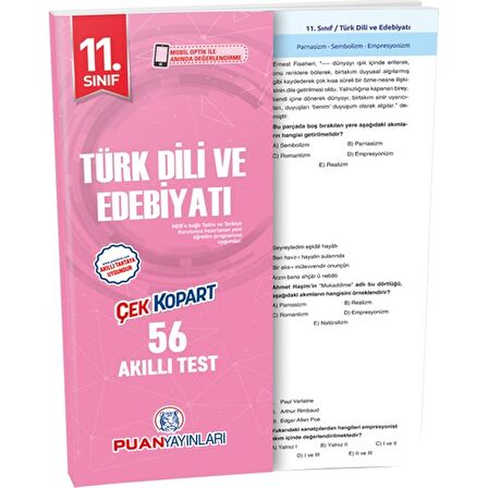 11. Sınıf Türk Dili ve Edebiyatı Çek Kopart Akıllı Test