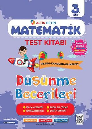 Altın Nokta Yayınları 3. Sınıf Altın Beyin Dikkat Ve Zeka Kitabı ile Matematik Test Kitabı Seti (2 Kitap)