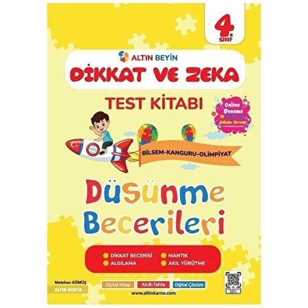 4. Sınıf Altın Beyin Dikkat ve Zeka Kitabı