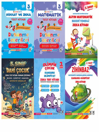 Altın Nokta Yayınları 3.Sınıf Bilsem-Kanguru-Olimpiyat Sınavlarına Hazırlık Seti(6 Kitap)