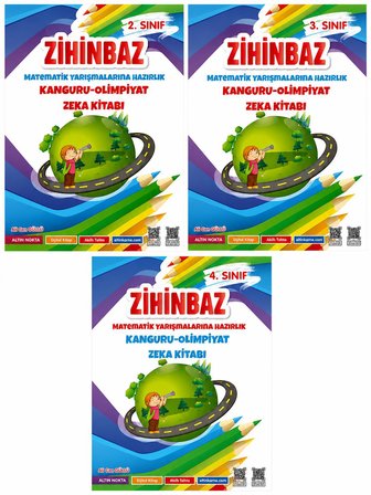 Altın Nokta Yayınları 2-3-4. Sınıf Zihinbaz Matematik Yarışmalarına Hazırlık Kanguru - Olimpiyat Zeka Kitabı(3 Kitap)