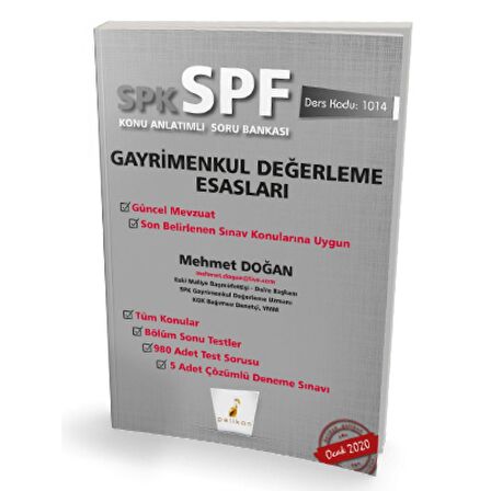 SPK - SPF Gayrimenkul Değerleme Esasları Konu Anlatımlı Soru Bankası