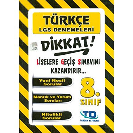 Tandem Yayınları 8. Sınıf LGS Türkçe Dikkat Denemeleri