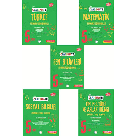 2025 5.sınıf Okyanus Classmate Türkç-Matematik-Fen-Sosyal-Din Soru Bankası 5'li Set