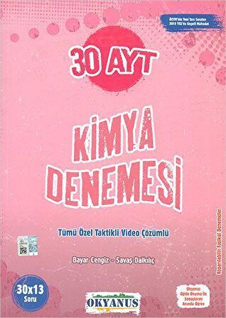 OKYANUS AYT 30 KİMYA DENEMESİ