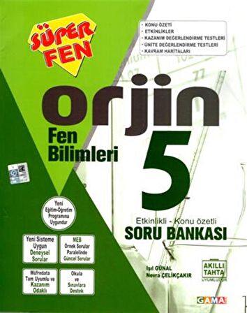 ORJİN 5 Fen Bilimleri Konu Anlatımlı Soru Bankası