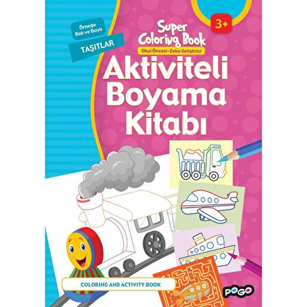 Aktiviteli Boyama Kitapları Taşıtları