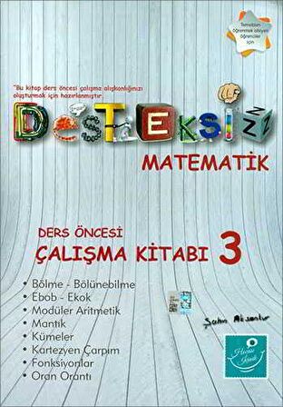 Kartezyen Desteksiz Matematik 3 Ders Öncesi Çalışma Kitabı