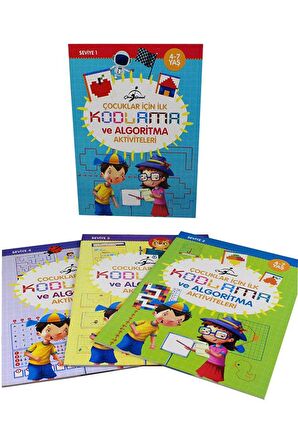 Çocuklar İçin İlk Kodlama ve Algoritma Aktiviteleri - 4 Kitap Set